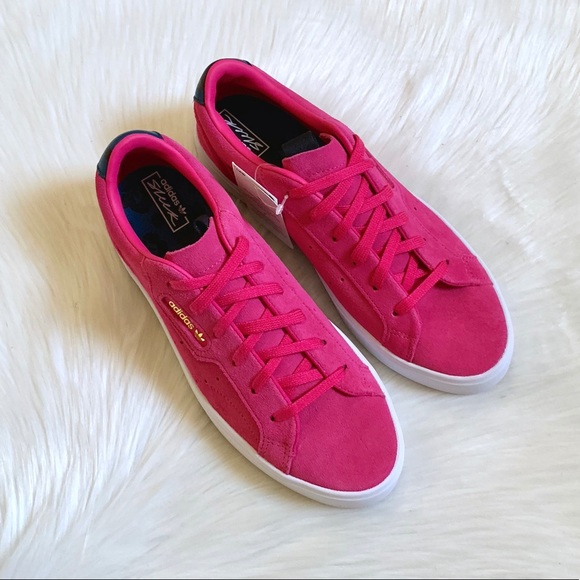 Adidas Originals Pink Suede Sleek Shoes - Picture 4 of 8